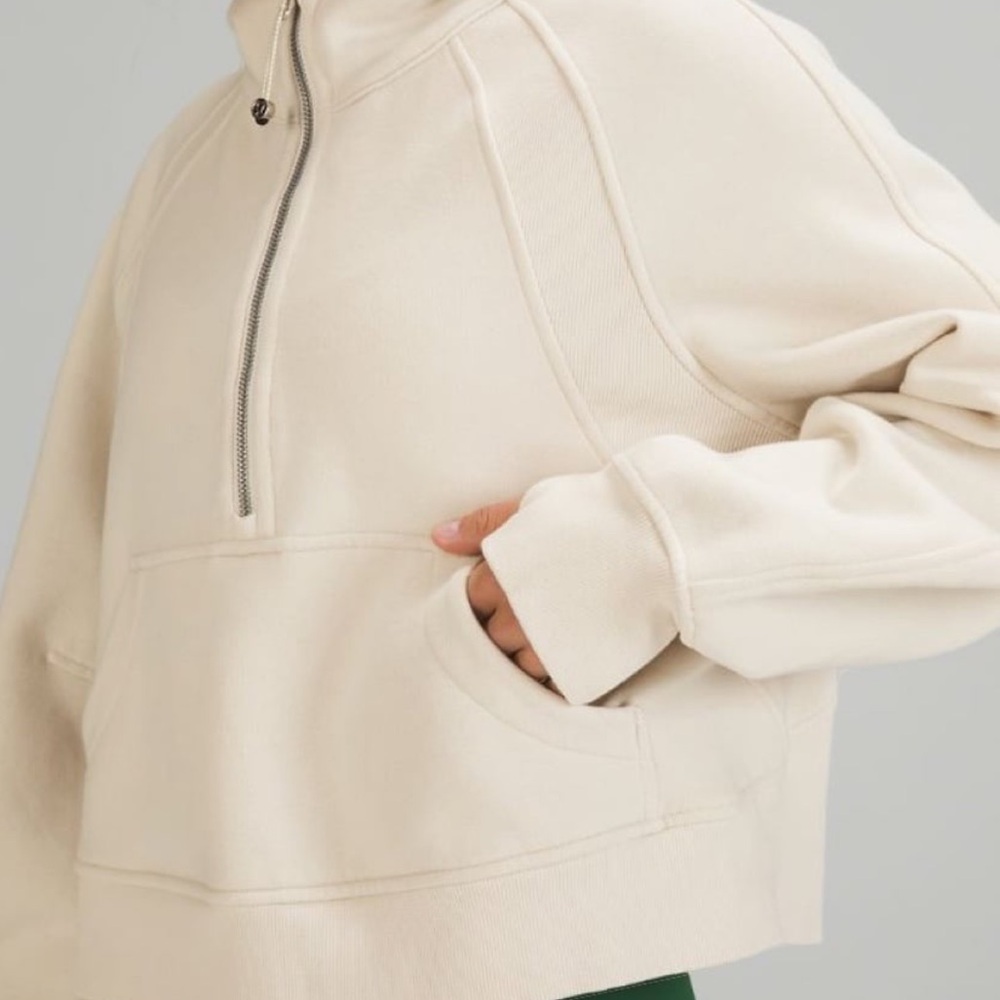 Lululemon Half Zip Scuba White Opal - Picture 2 of 6